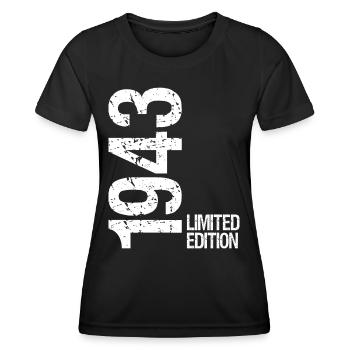 Édition limitée de 1943 - T-shirt sport Femme - noir - Devant - AI Model Female 172 light (172cm)