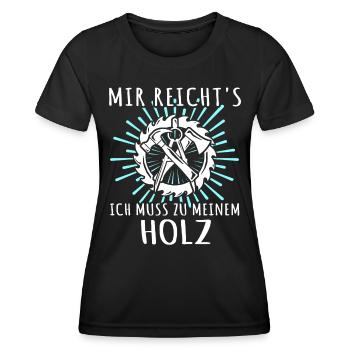 Zimmermann Zimmerer Zimmerleute - Frauen Funktions-T-Shirt - Schwarz - Vorne - AI Model Female 172 light (172cm)