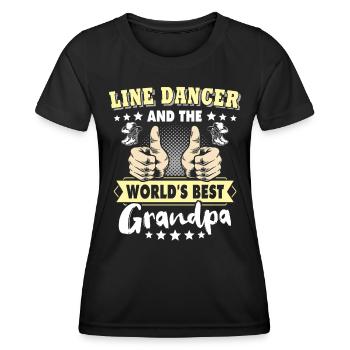 Danse en ligne Grand-père Danse en ligne Grand-père - T-shirt sport Femme - noir - Devant - AI Model Female 172 light (172cm)
