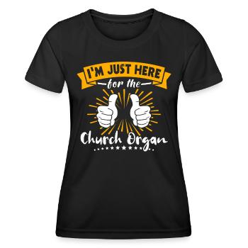Organiste Orgue organiste - T-shirt sport Femme - noir - Devant - AI Model Female 172 light (172cm)