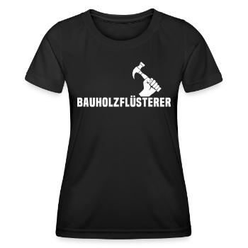 Zimmermann Zimmerer Zimmerleute - Frauen Funktions-T-Shirt - Schwarz - Vorne - AI Model Female 172 light (172cm)