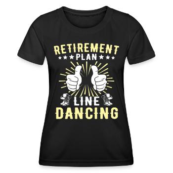 Line Dancer Line Dancing - Frauen Funktions-T-Shirt - Schwarz - Vorne - AI Model Female 172 light (172cm)