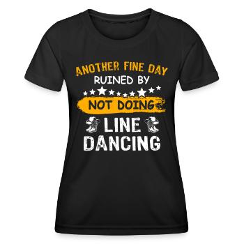 Line Dancer Line Dancing - Frauen Funktions-T-Shirt - Schwarz - Vorne - AI Model Female 172 light (172cm)