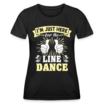 Line Dancer Line Dancing - Frauen Funktions-T-Shirt - Schwarz - Vorne - AI Model Female 172 light (172cm)