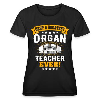 Organist Orgelspieler Orgel - Frauen Funktions-T-Shirt - Schwarz - Vorne - AI Model Female 172 light (172cm)