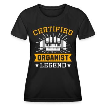 Organist Orgelspieler Orgel - Frauen Funktions-T-Shirt - Schwarz - Vorne - AI Model Female 172 light (172cm)