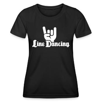 Line Dancing Line Dance - Women's Functional T-Shirt - black - Front - AI Model Female 172 light (172cm)
