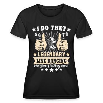 Cadeau de danse en ligne - T-shirt sport Femme - noir - Devant - AI Model Female 172 light (172cm)