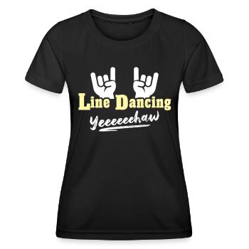 Line Dancing Line Dance - Women's Functional T-Shirt - black - Front - AI Model Female 172 light (172cm)