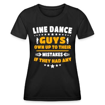 Line Dance Line Dancing - Women's Functional T-Shirt - black - Front - AI Model Female 172 light (172cm)