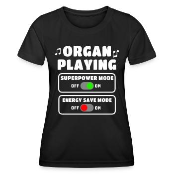 Orgelspieler Organist Orgel - Frauen Funktions-T-Shirt - Schwarz - Vorne - AI Model Female 172 light (172cm)