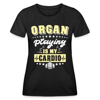 Orgelspieler Organist Orgel - Frauen Funktions-T-Shirt - Schwarz - Vorne - AI Model Female 172 light (172cm)