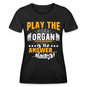 Orgelspieler Organist Orgel - Frauen Funktions-T-Shirt - Schwarz - Vorne - AI Model Female 172 light (172cm)