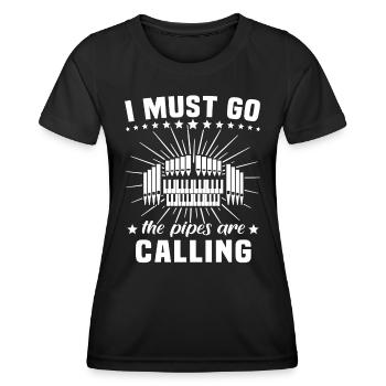 Organist Orgelspieler Orgel - Frauen Funktions-T-Shirt - Schwarz - Vorne - AI Model Female 172 light (172cm)