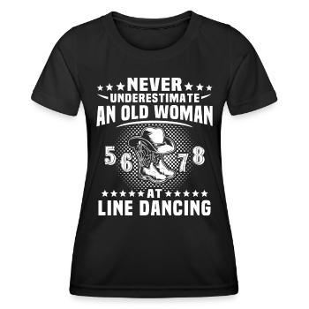Line Dance Woman Line Dancing Women - Frauen Funktions-T-Shirt - Schwarz - Vorne - AI Model Female 172 light (172cm)