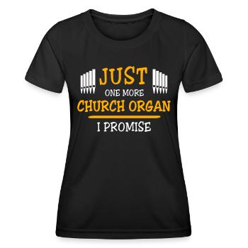 Organiste Orgue organiste - T-shirt sport Femme - noir - Devant - AI Model Female 172 light (172cm)