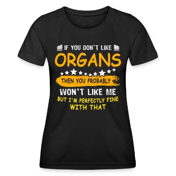 Organist Orgelspieler Orgel - Frauen Funktions-T-Shirt - Schwarz - Vorne - AI Model Female 172 light (172cm)