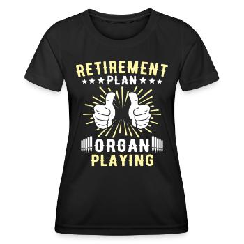 Organist Orgelspieler Orgel - Frauen Funktions-T-Shirt - Schwarz - Vorne - AI Model Female 172 light (172cm)