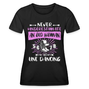 Sous-estimer Line Dance Woman - T-shirt sport Femme - noir - Devant - AI Model Female 172 light (172cm)
