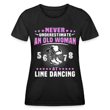Sous-estimer Line Dance Woman - T-shirt sport Femme - noir - Devant - AI Model Female 172 light (172cm)
