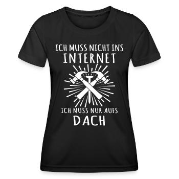 Zimmermann Zimmerer - Frauen Funktions-T-Shirt - Schwarz - Vorne - AI Model Female 172 light (172cm)