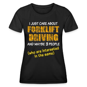 Forklift Forklift Driver Forklift - Women's Functional T-Shirt - black - Front - AI Model Female 172 light (172cm)