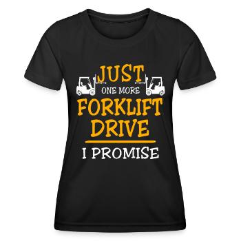 Gabelstapler Staplerfahrer Stapler - Frauen Funktions-T-Shirt - Schwarz - Vorne - AI Model Female 172 light (172cm)