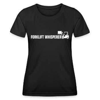 Staplerfahrer Flüsterer Gabelstapler - Frauen Funktions-T-Shirt - Schwarz - Vorne - AI Model Female 172 light (172cm)