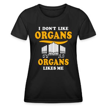 Orgelspieler Organist - Frauen Funktions-T-Shirt - Schwarz - Vorne - AI Model Female 172 light (172cm)
