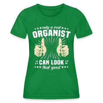 Organiste Orgue - T-shirt sport Femme - vert - Devant - AI Model Female 172 dark (172cm)