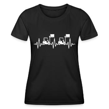 Forklift Driver Forklift Warehouse Forklift - Women's Functional T-Shirt - black - Front - AI Model Female 172 light (172cm)