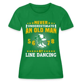Sous-estimer Line Dance Man - T-shirt sport Femme - vert - Devant - AI Model Female 172 dark (172cm)