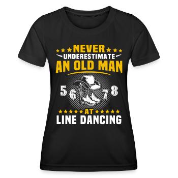 Sous-estimer Line Dance Man - T-shirt sport Femme - noir - Devant - AI Model Female 172 light (172cm)
