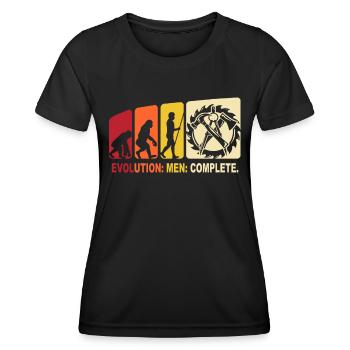 Zimmermann Evolution Zimmerer - Frauen Funktions-T-Shirt - Schwarz - Vorne - AI Model Female 172 light (172cm)