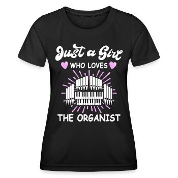 Orgelspieler Orgel Organisten - Frauen Funktions-T-Shirt - Schwarz - Vorne - AI Model Female 172 light (172cm)