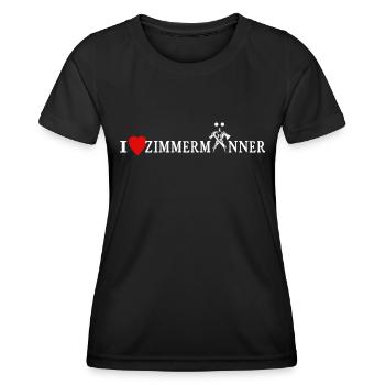 Zimmermann Liebe Zimmermänner - Frauen Funktions-T-Shirt - Schwarz - Vorne - AI Model Female 172 light (172cm)