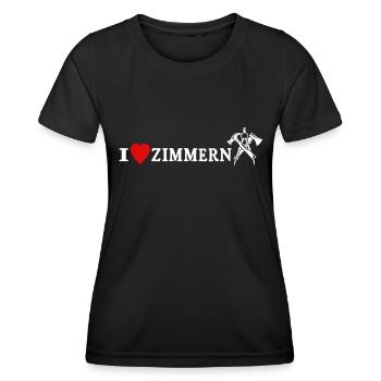 Zimmermann Liebe Zimmermänner - Frauen Funktions-T-Shirt - Schwarz - Vorne - AI Model Female 172 light (172cm)