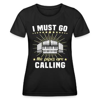 Kirchenorganist Organist Orgelspieler - Frauen Funktions-T-Shirt - Schwarz - Vorne - AI Model Female 172 light (172cm)