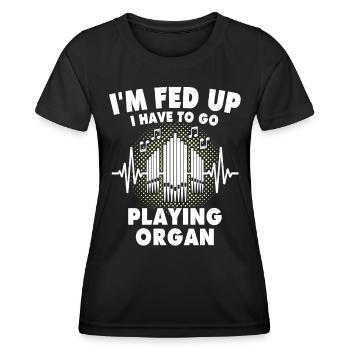 Kirchenorganist Organist - Frauen Funktions-T-Shirt - Schwarz - Vorne - AI Model Female 172 light (172cm)