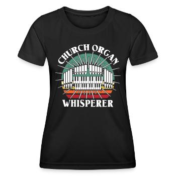 Organiste d’église, organiste, orgue d’église - T-shirt sport Femme - noir - Devant - AI Model Female 172 light (172cm)