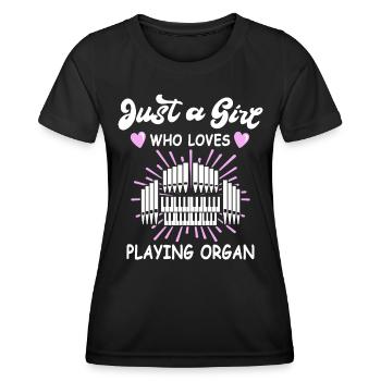 Organistin Orgelspielerin - Frauen Funktions-T-Shirt - Schwarz - Vorne - AI Model Female 172 light (172cm)