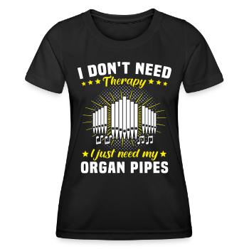 Organist Organ Organ Church Organ - Women's Functional T-Shirt - black - Front - AI Model Female 172 light (172cm)