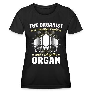 Organist Organ Organ Church Organ - Women's Functional T-Shirt - black - Front - AI Model Female 172 light (172cm)