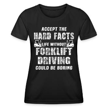 Gabelstapler Staplerfahrer - Frauen Funktions-T-Shirt - Schwarz - Vorne - AI Model Female 172 light (172cm)