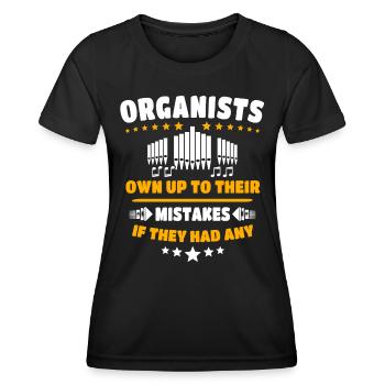 Orgelspieler Organist Orgel - Frauen Funktions-T-Shirt - Schwarz - Vorne - AI Model Female 172 light (172cm)