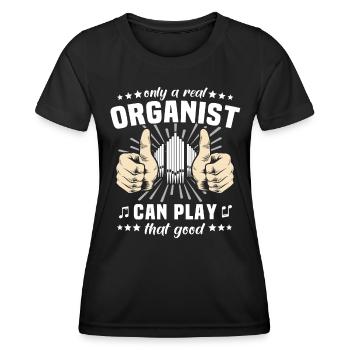 Orgelspieler Organist Orgel - Frauen Funktions-T-Shirt - Schwarz - Vorne - AI Model Female 172 light (172cm)