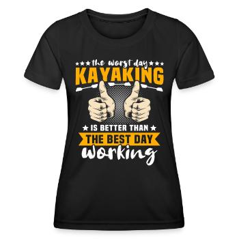 Kayak Kayakiste Kayak - T-shirt sport Femme - noir - Devant - AI Model Female 172 light (172cm)