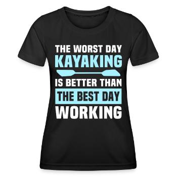 Kayak Kayakiste Kayak - T-shirt sport Femme - noir - Devant - AI Model Female 172 light (172cm)