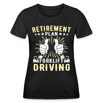 Forklift driver Forklift truck - Women's Functional T-Shirt - black - Front - AI Model Female 172 light (172cm)