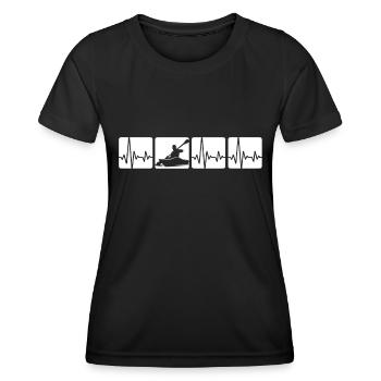 Kayaker Kayak Kayaking - Women's Functional T-Shirt - black - Front - AI Model Female 172 light (172cm)